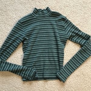 Grey Striped Brandy Melville Long Sleeve